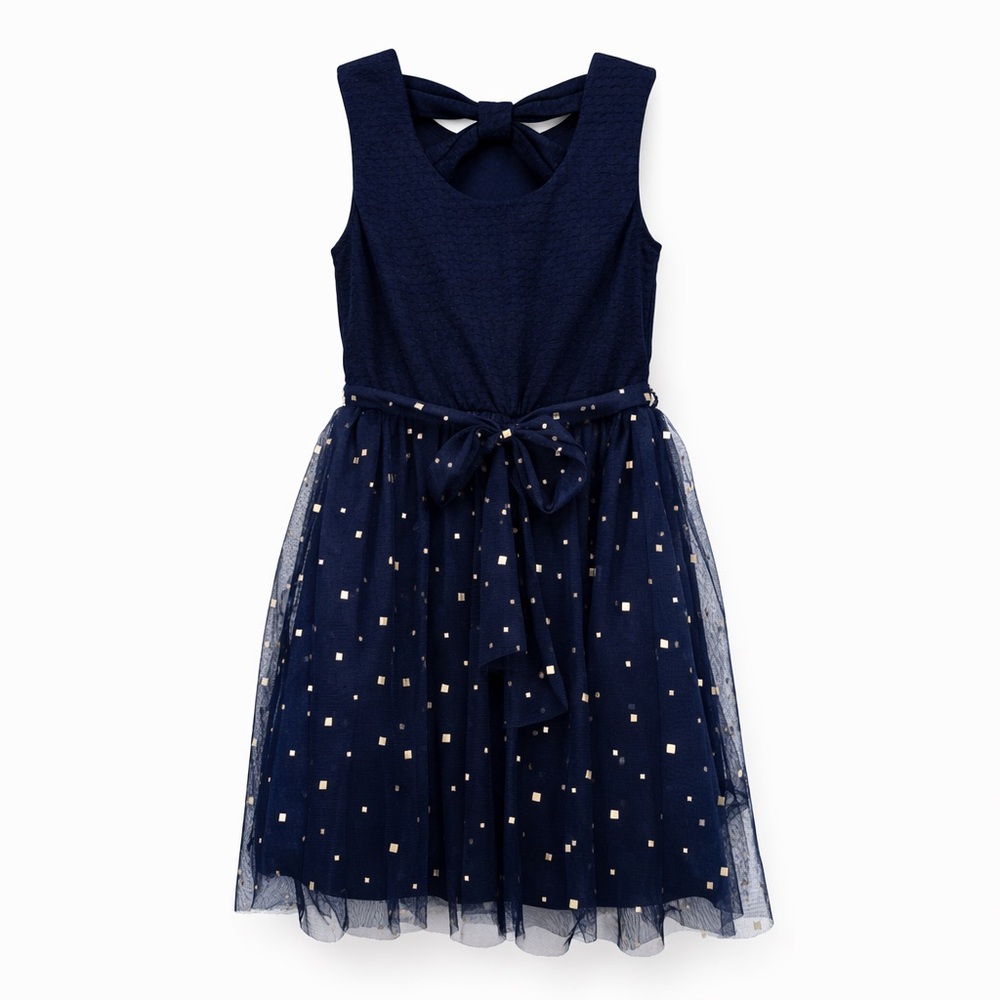 Elegant Navy Blue Kids Formal Dress